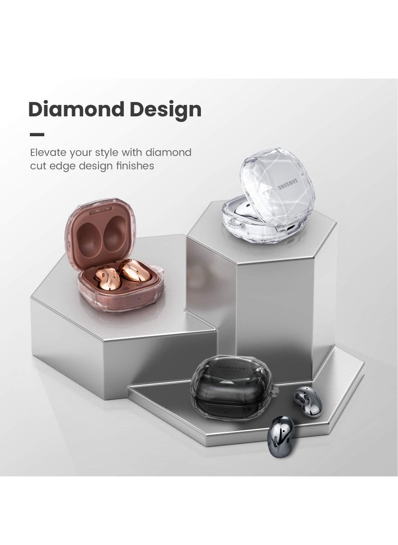 Protective Cover Compatible with Samsung Galaxy Buds 2 Pro | Galaxy Buds 2 | Galaxy Buds Pro | Galaxy Buds Live In-Ear Shockproof Case with Keychain