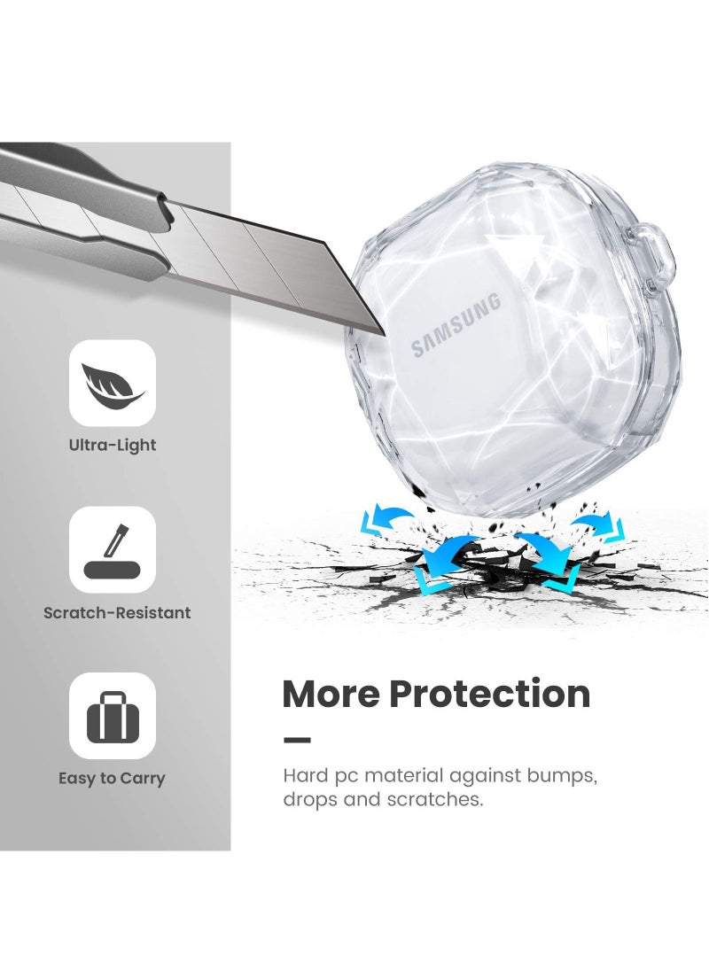 Protective Cover Compatible with Samsung Galaxy Buds 2 Pro | Galaxy Buds 2 | Galaxy Buds Pro | Galaxy Buds Live In-Ear Shockproof Case with Keychain