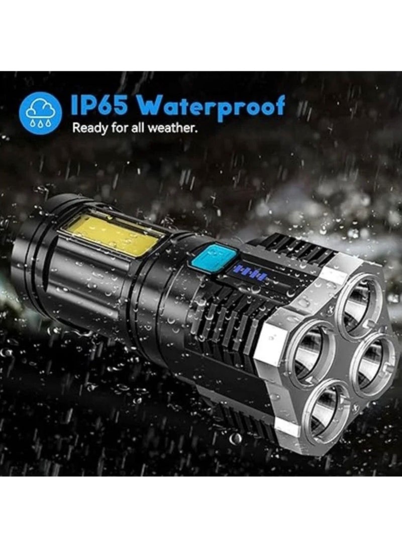 L-S03 Strong Light 4 Modes of light Long-range Flashlight Rechargeable COB Side Light Searchlight - Image 3