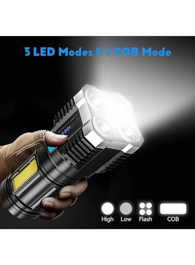 L-S03 Strong Light 4 Modes of light Long-range Flashlight Rechargeable COB Side Light Searchlight - Image 2