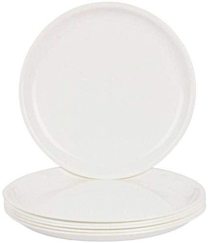 Everbuy Dinner Plates, 12 Pcs | Microwave Safe | Dishwasher Safe | for Heating & Serving | for Breakfast, Lunch, Dinner (White) - Image 5