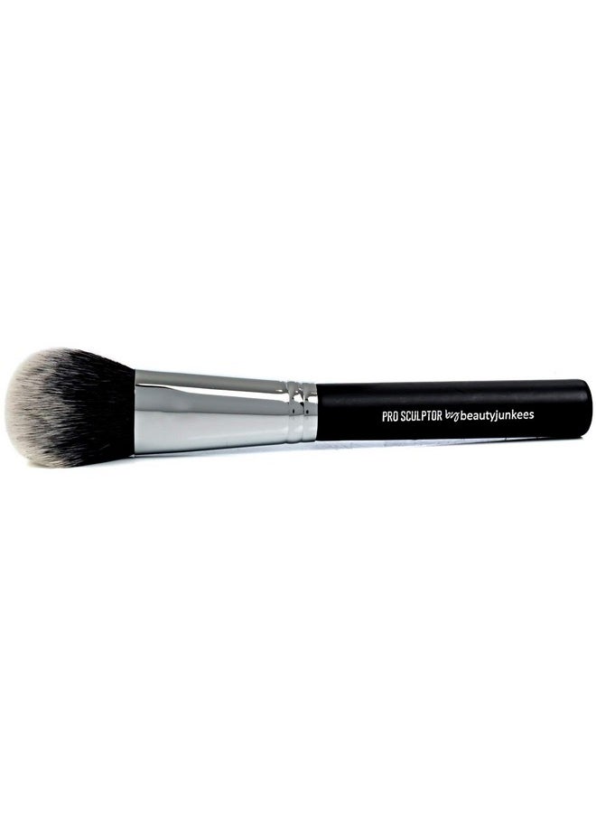 Beauty Junkees Contour Brush Bronzer Brushbeauty Junkees Pro Sculptor Angled Makeup Brush Cheek Hugging Soft Dome For Cheekbone Contouring Sculpting Blush Cream Powder Liquid; Synthetic Vegan  - Image 1