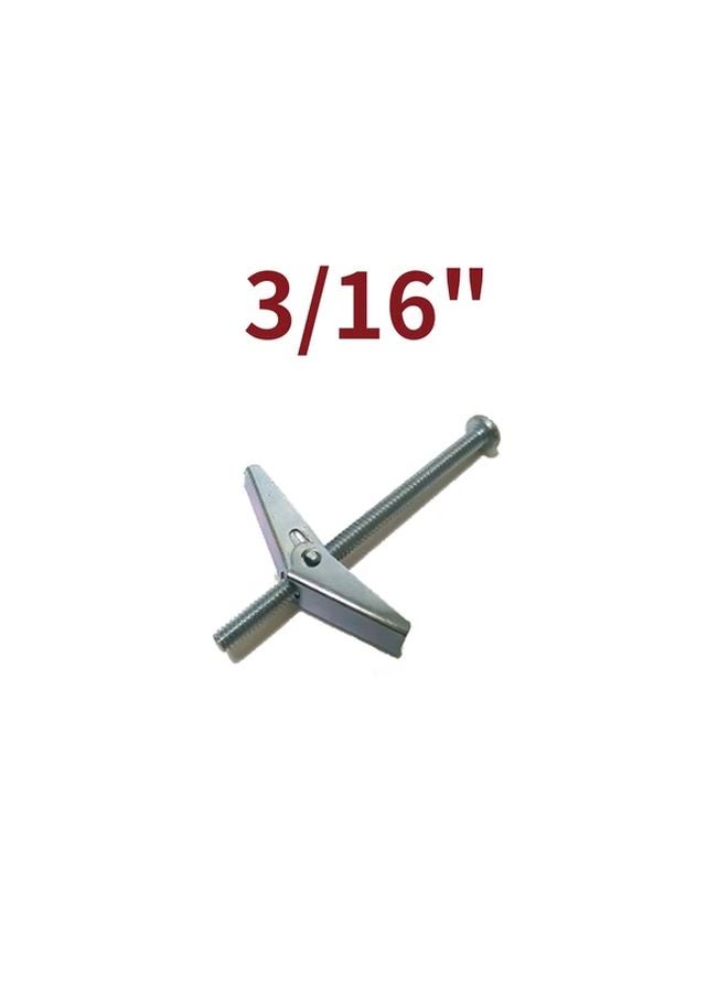 5pcs Toggle Bolt and Wing Nut Set 3 16 Inch for Securely Hanging Heavy Items On Drywall - Image 1
