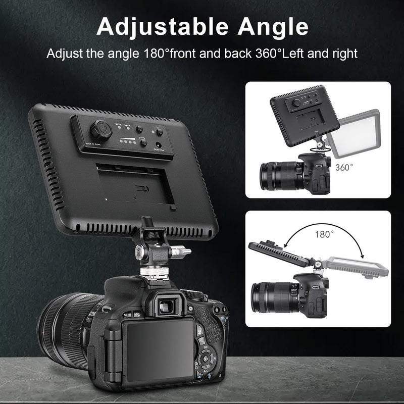 FOMITO Metal Camera Monitor Mount with 1/4" Serew and Cold Shoe, Rotary Adapter 360Â° Swivel Universal for Flash Speedlite, Field Monitor, LED Video Light, Microphone,etc- Gray Color - Image 4