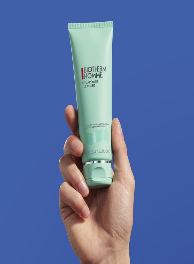 BIOTHERM بيوديرما هوم أكواباور منظف للبشرة الدهنية والجافة مع عناصر أوليجو، يوفر بشرة نظيفة ومنعشة ومُرطبة، مناسب للتحضير للحلاقة، أنبوب، 4.2 أونصة سائلة. - Image 3