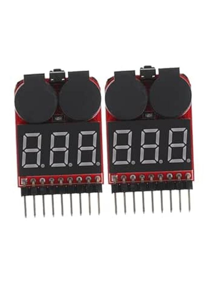 2Pcs Lithium Battery Tester with Low Voltage Alarm and User Friendly Interface - Image 1