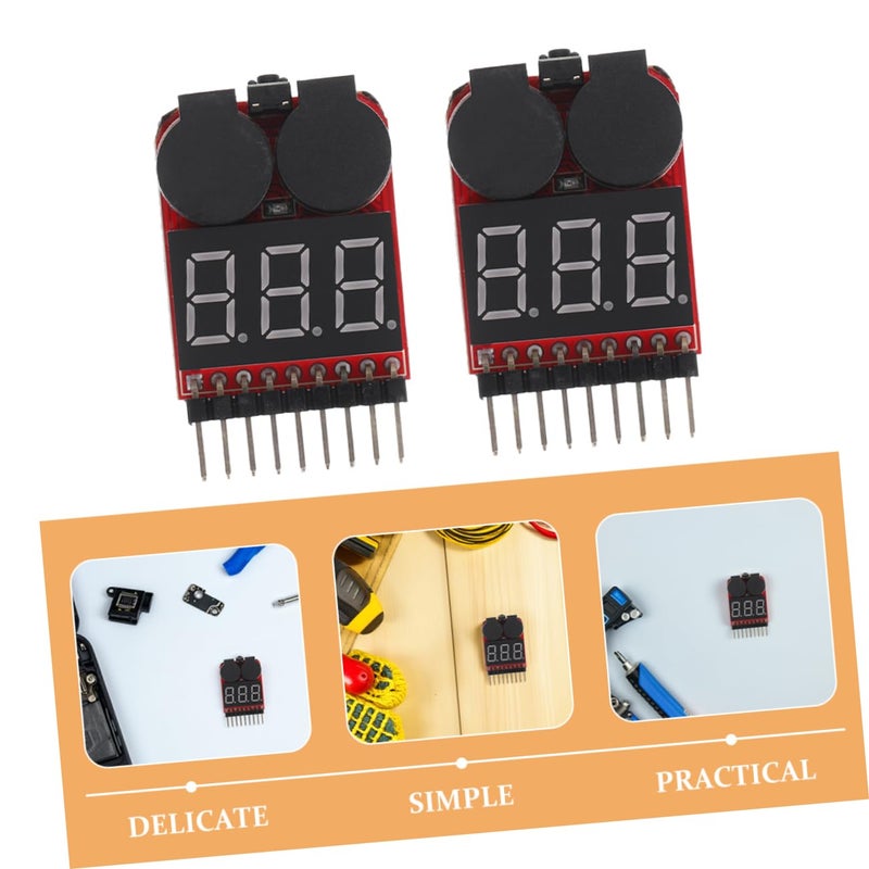 2Pcs Lithium Battery Tester with Low Voltage Alarm and User Friendly Interface - Image 4