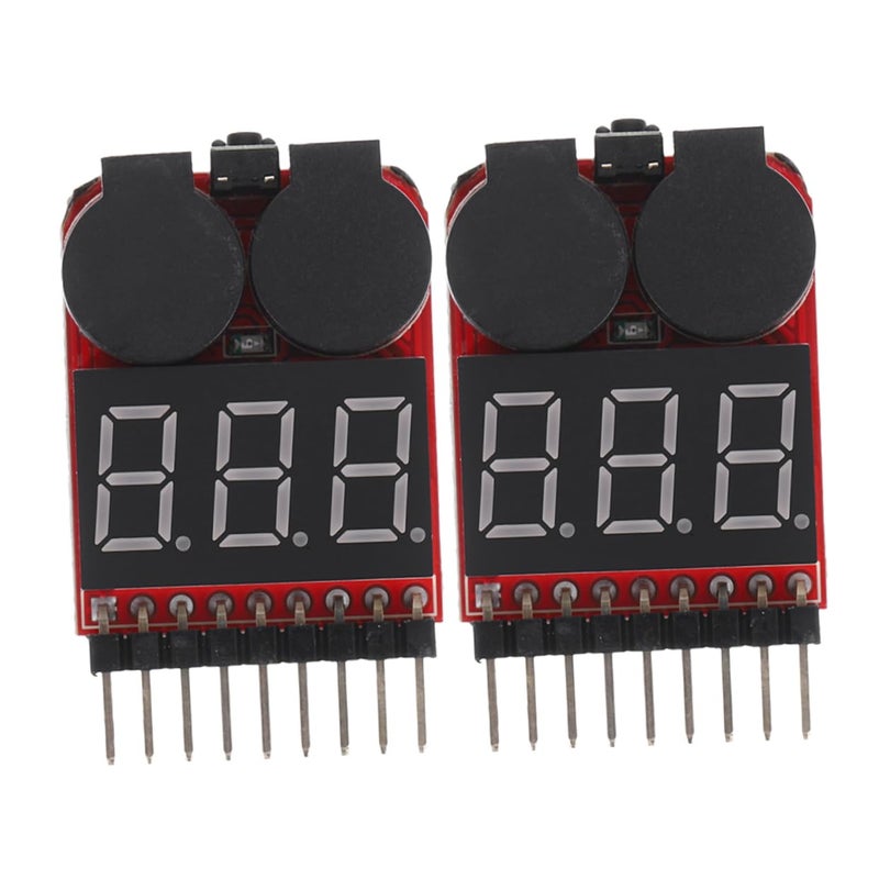 2Pcs Lithium Battery Tester with Low Voltage Alarm and User Friendly Interface - Image 2