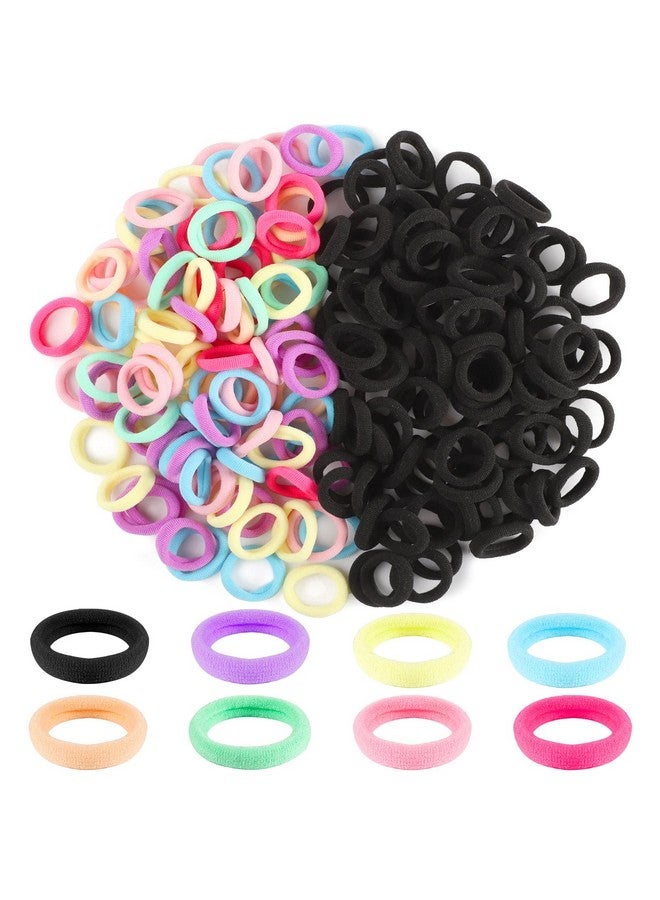 بينج شاو ماي 200 قطعة من ربطات شعر الأطفال متعددة الألوان، 2 سم من القطن بدون درزات وأشرطة شعر للأطفال البنات - Image 1