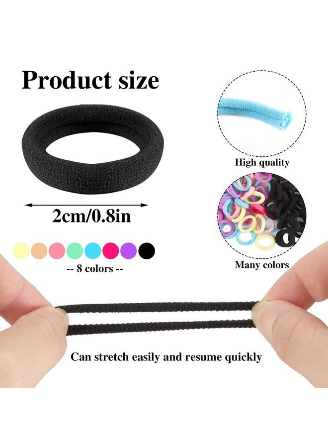 بينج شاو ماي 200 قطعة من ربطات شعر الأطفال متعددة الألوان، 2 سم من القطن بدون درزات وأشرطة شعر للأطفال البنات - Image 2
