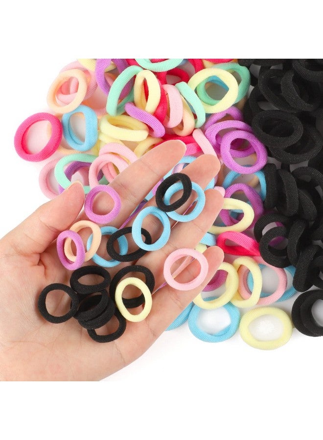 بينج شاو ماي 200 قطعة من ربطات شعر الأطفال متعددة الألوان، 2 سم من القطن بدون درزات وأشرطة شعر للأطفال البنات - Image 3