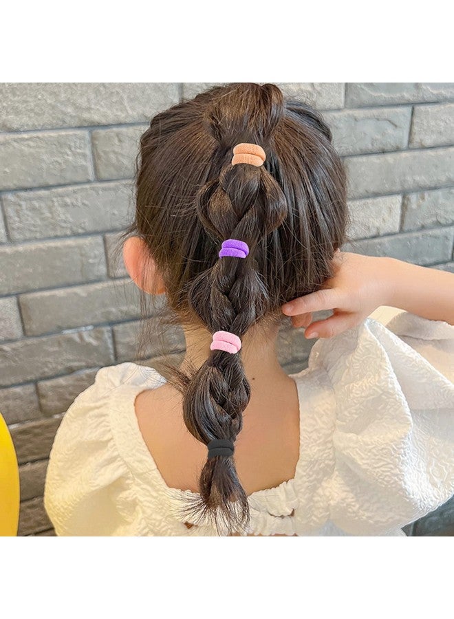 بينج شاو ماي 200 قطعة من ربطات شعر الأطفال متعددة الألوان، 2 سم من القطن بدون درزات وأشرطة شعر للأطفال البنات - Image 4