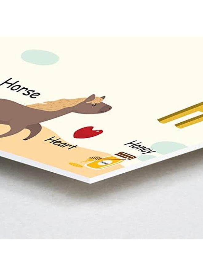 Funz H Alphabet Letter Printed Boards Animal Pattern Frames Matching Puzzle Game Educational Preschool Learning Toys Gift For Preschool Kids Size 45*30Cm  - Image 2