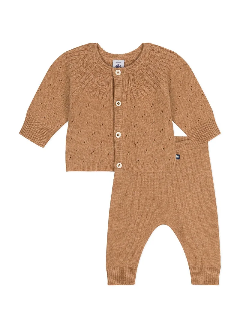 Petit Bateau Babies' 2-piece knitwear set