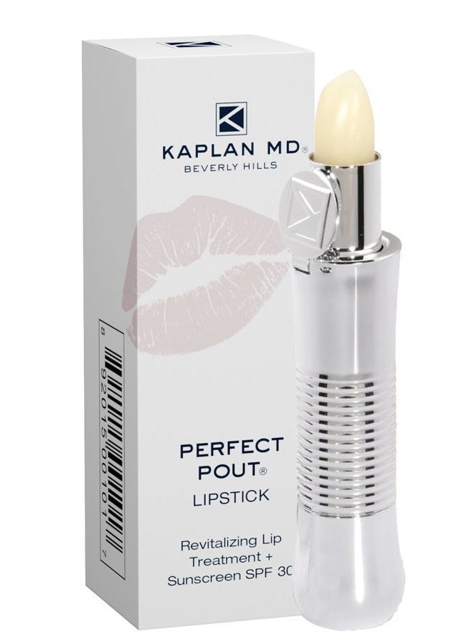 KAPLAN MD KAPLANMD Perfect Pout Lipstick, Revitalizing Treatment + SPF 30 Sunscreen, 0.11 oz - Image 1