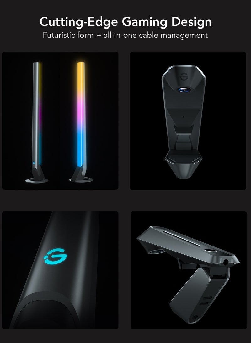 جوفي باكدج Govee DreamView G1 Pro – لوحين إضاءة + شريط نيون 140 سم + كاميرا ألعاب H604A – تجربة ألعاب غامرة احترافية - Image 5