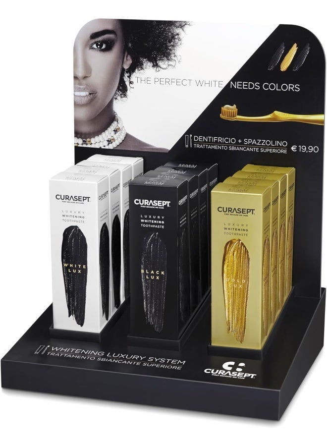 Curasept Gold Luxury Whitening Dent Toothpaste, 75 ML + Toothbrush - Image 5