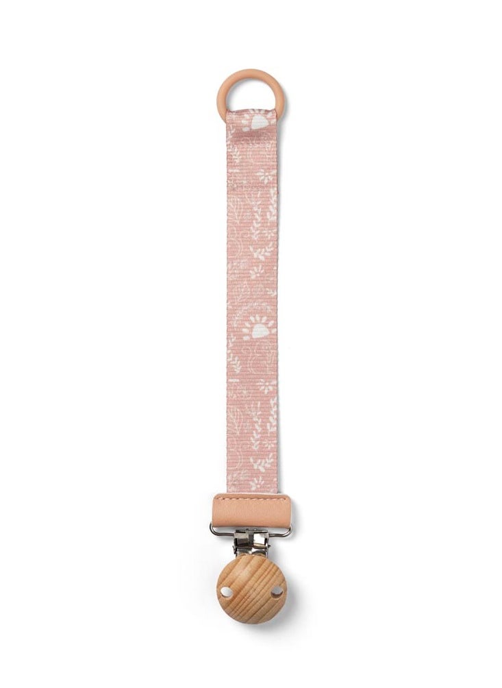 Elli Junior - Elodie Details -Pacifier Clip Wood -Monkey Sunrise Pink - Image 1