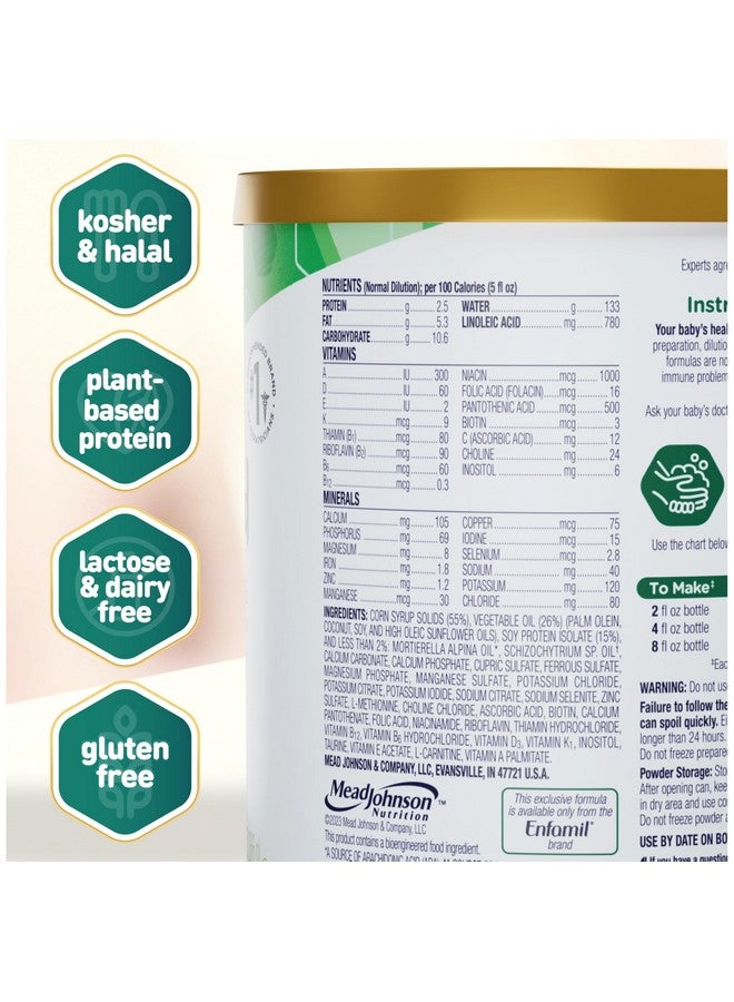 Enfamil Prosobee Plant based Baby Formula, for Sensitive Tummies, Soy-based Plant Sourced Protein, Vitamins for Immune Support, Lactose-free, Milk free, Gluten free, 20.9 Oz Can - Image 3