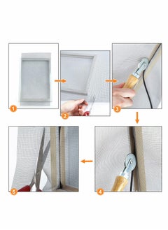 Excefore Screen Retainer Spline Screen Rolling Tool with Wood Handle and Steel Wheels Spline Repair Roller Tool Kit for Installing Rolling Window and Door Screens (0.12 Inch x 26 Feet)  - Image 4