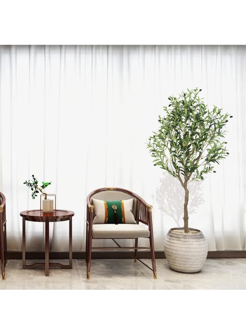 هيكسدريم شجرة زيتون اصطناعية بطول ١٦٠ سم مع أصيص أسود بتصميم جذاب، اجعل منزلك أكثر أناقة. - Image 3