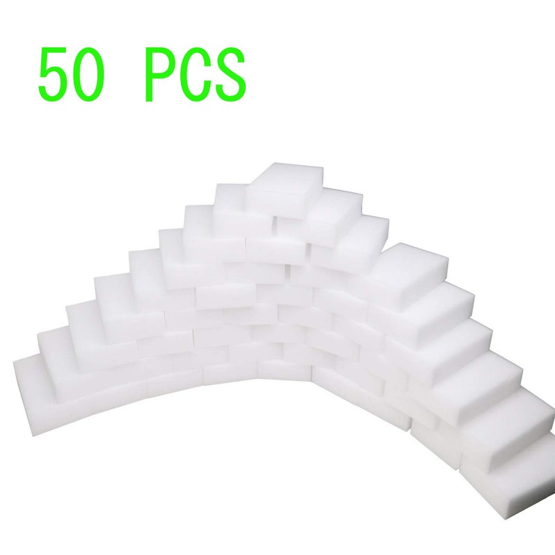 Generic ZHEZHE 50 Pcs/lot Magic Sponge Eraser Multi-Functional Melamine Foam Cleaner 100x60x20mm - Image 2
