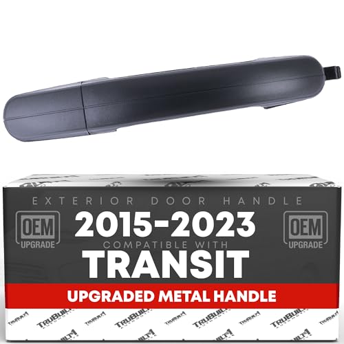 T1A Exterior Rear Passenger Sliding Door Handle Replacement Upgraded Metal Compatible with 20152023 Ford Transit Textured Black Plastic OEM BK2Z6126604A BK2Z61218B08A 97699 - Image 1