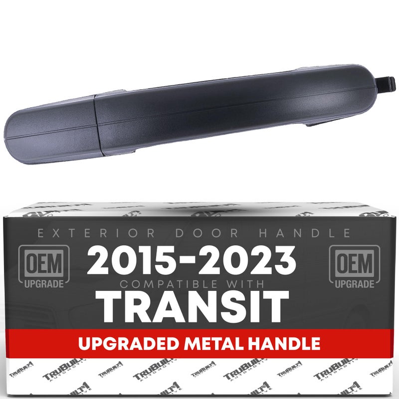 T1A Exterior Rear Passenger Sliding Door Handle Replacement Upgraded Metal Compatible with 20152023 Ford Transit Textured Black Plastic OEM BK2Z6126604A BK2Z61218B08A 97699 - Image 2