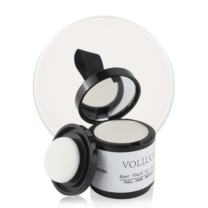 Hairline Powder for Women Men VOLLUCK Root Touch Up Hair Powder Root Cover Up Hair Color Powder 035 Ounce Hair Shadow Powder Cover Your Root Concealer Bald Spots Eyebrows White