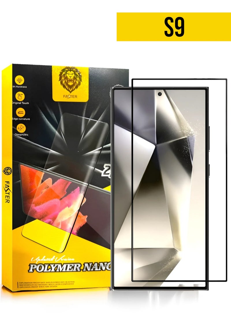Faster screen protection for the Samsung Galaxy S9, from Faster, with full coverage from edge to edge, anti-break and anti-fingerprint.  - Image 1