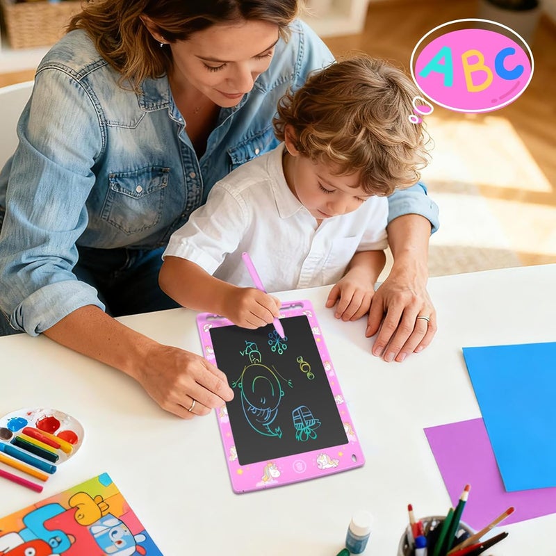LCD Writing Tablet 8.5 Inch Electronic Writing Drawing Pads Portable Doodle Board Gifts for Kids Toys for Girls Pink - Image 3