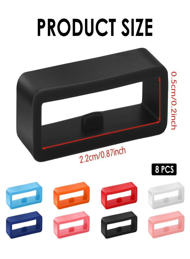 Ymapinc حامل سوار ماجيك باند من Ymapinc - عبوة من 8 حلقات سيليكون للساعات، مشابك قفل، حامل ماجيك باند لسوار الساعة الذكية، أداة إصلاح حلقات السوار، ملحقات بديلة - Image 2