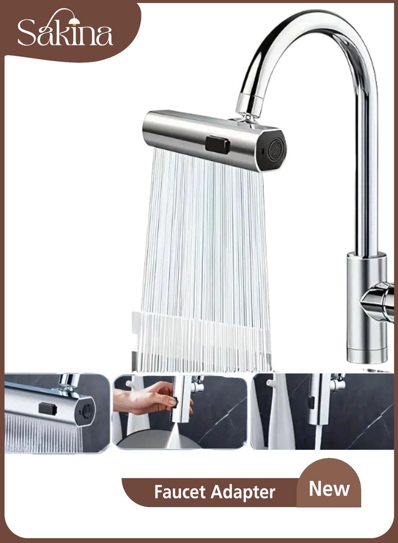 Sakina Universal Multi-Function Water Faucet Head ,Water Faucet Head Replacement,3-in-1Kitchen Sink Tap Head,Water Taps Head,Swivel Faucet Head, Kitchen Faucet Head with 3-Speed Waterfall Flow, Rotatable Spray Head & Splash-Proof Design - Durable ABS Material, Easy Installation for Kitchen Sink & Bathroom Basin, Faucet Water Filter - Image 1