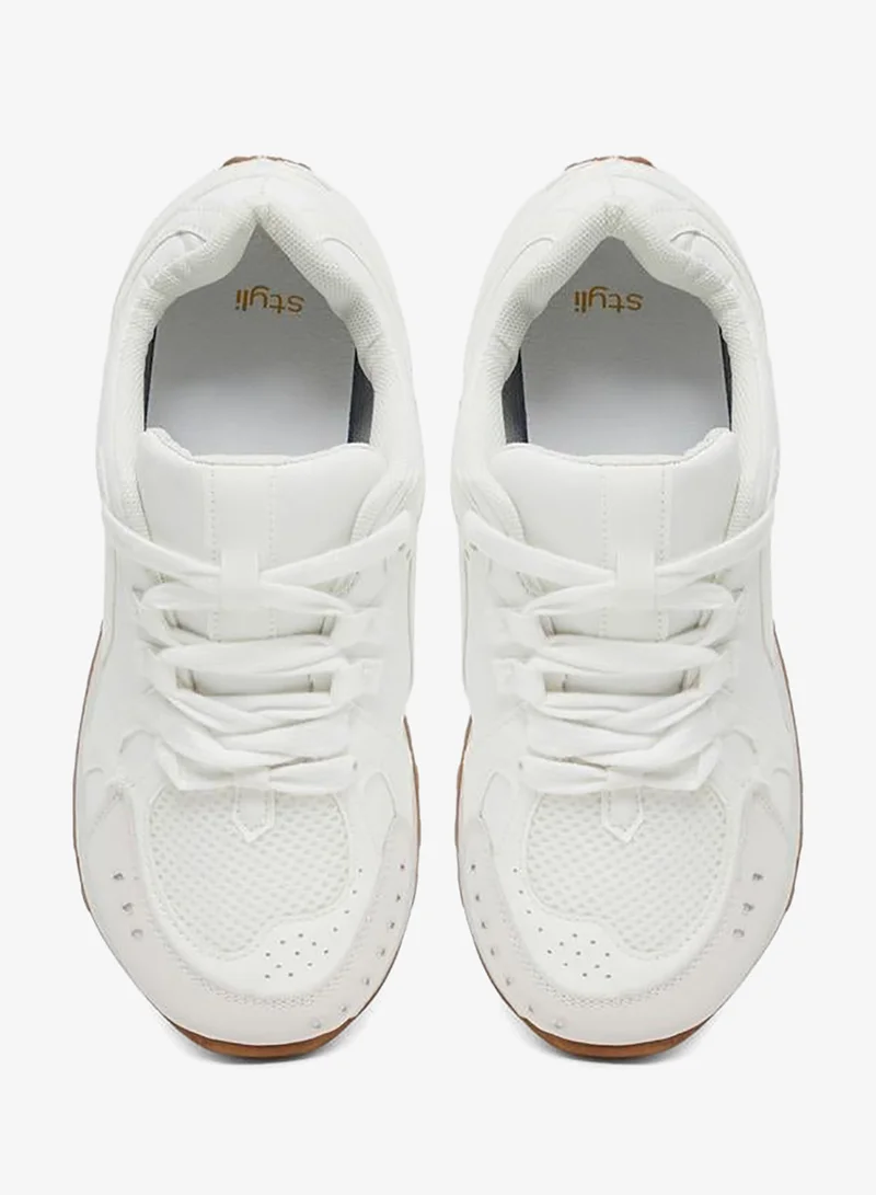 Styli Active Panelled Lace Up Sneakers