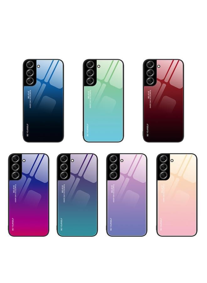 اس-توب جراب لهاتف Samsung Galaxy S22+ 5G، جراب زجاجي متدرج الألوان - Image 2