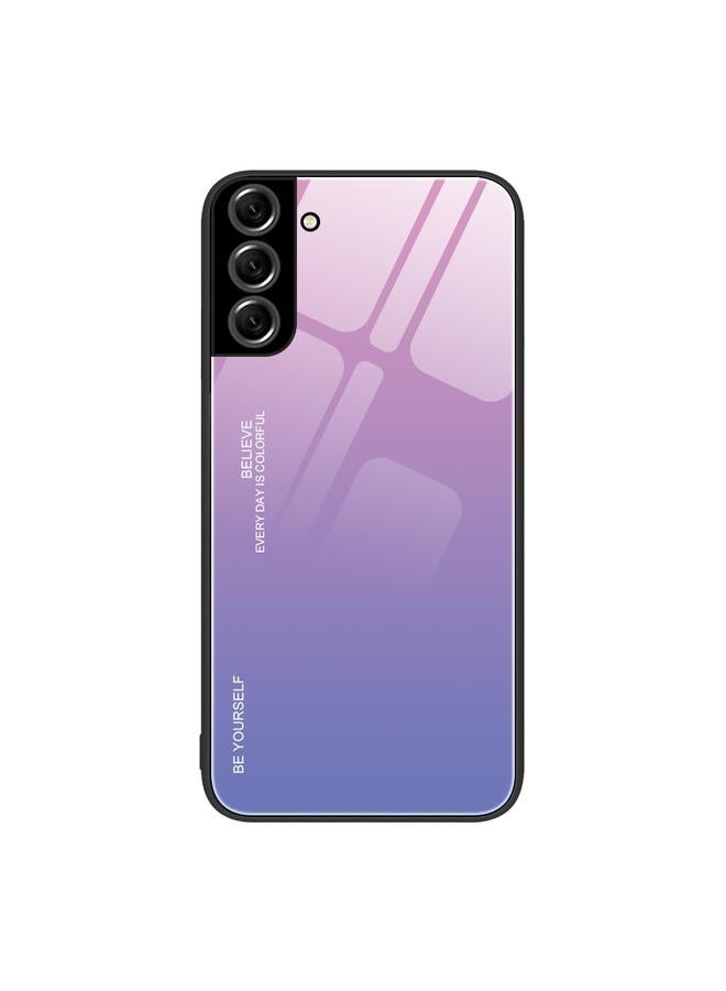 اس-توب جراب لهاتف Samsung Galaxy S22+ 5G، جراب زجاجي متدرج الألوان - Image 1