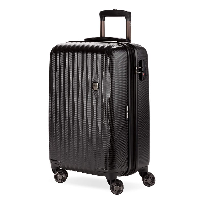 SwissGear 7272 Energie Expandable Hardside Luggage with Spinner Wheels and TSA Lock, Black, Carry-On 19-Inch - Image 1