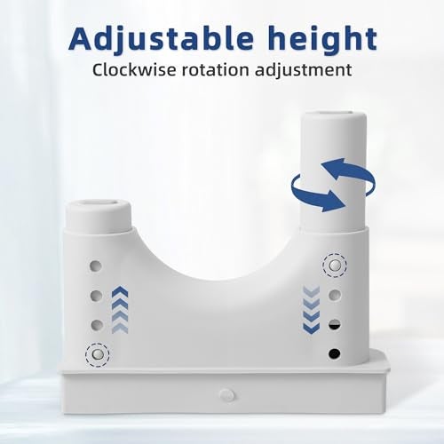 JFMkaer Poop Stool Toilet Stool White Adults for Bathroom, 5.9"" to 8.5"" Adjustable Height Toilet Stool Squat Adult - Image 5