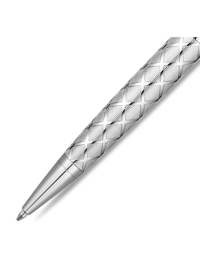 CERRUTI 1881 Mario Pen Half Ion Plated Black Diamond Pattern Signature Logo Elegant Writing  - Image 3