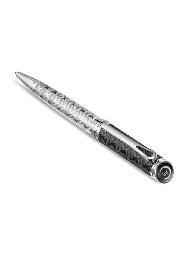 CERRUTI 1881 Mario Pen Half Ion Plated Black Diamond Pattern Signature Logo Elegant Writing  - Image 2