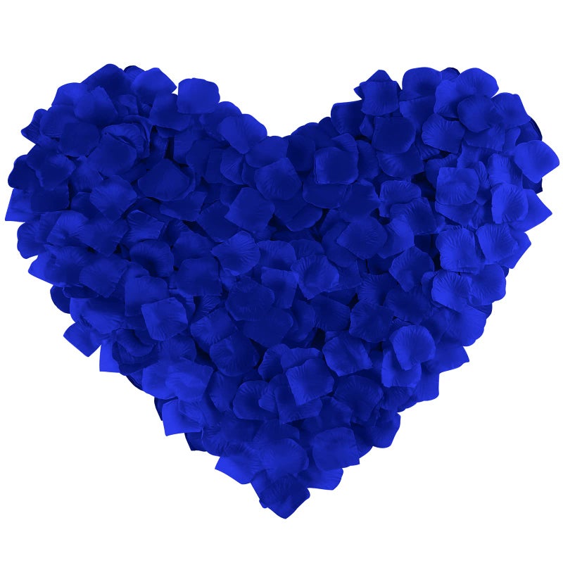 Neo LOONS 1000 Pcs Artificial Silk Rose Petals Decoration Wedding Party Color Sapphire Blue - Image 1