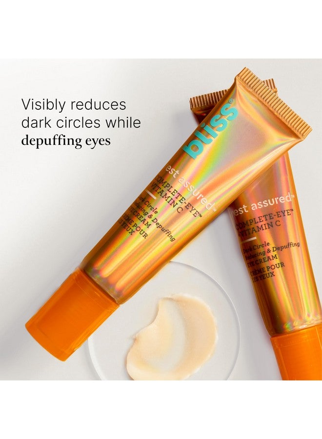 بليس كريم العيون Bliss Rest Assured ™ مع فيتامين C والكافيين - 0.5 أونصة سائلة - كريم للعين يقلل الهالات السوداء ويزيل الانتفاخات - نظيف - نباتي وخالٍ من القسوة - Image 3