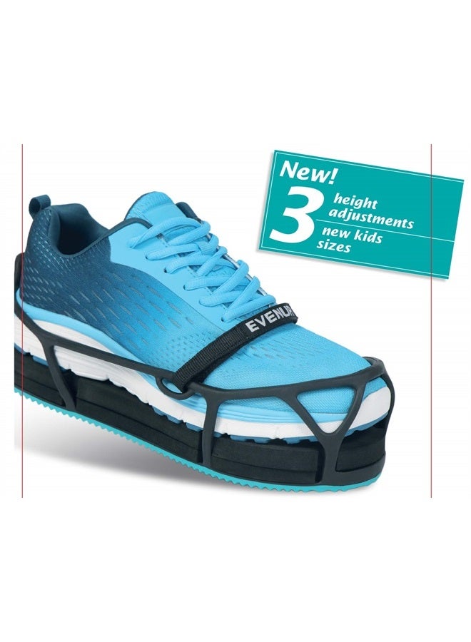 EVENup The Authentic Shoe Balancer Size Medium for use with Walking Boot or Leg Length Discrepancy. Improves Your gait Using a Variety of Height adjustments. Black - Image 2