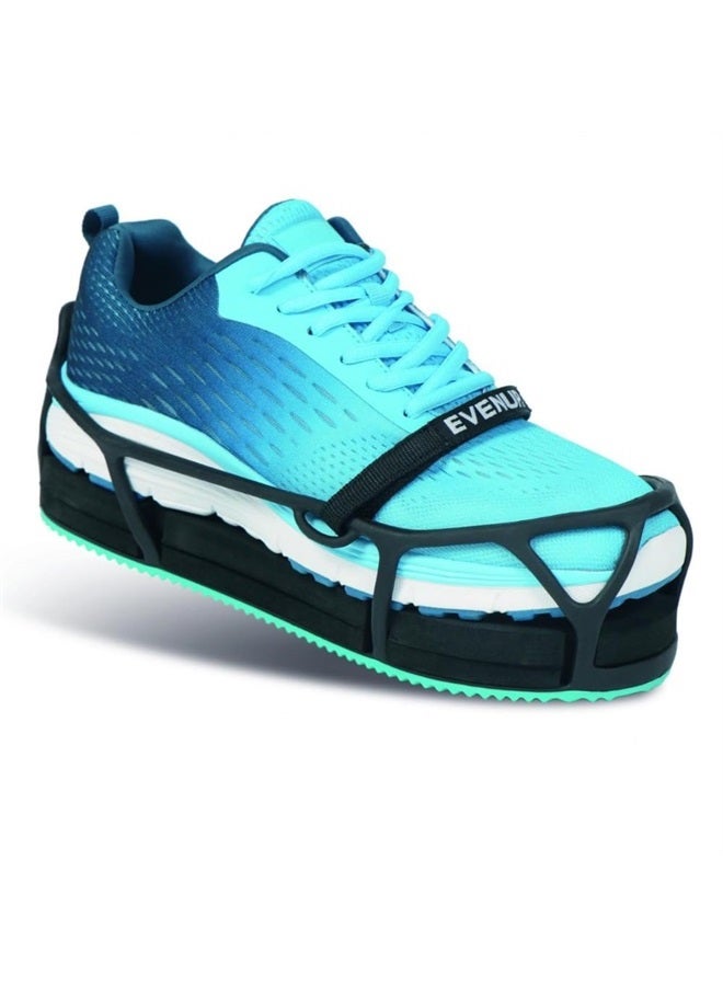EVENup The Authentic Shoe Balancer Size Medium for use with Walking Boot or Leg Length Discrepancy. Improves Your gait Using a Variety of Height adjustments. Black - Image 1