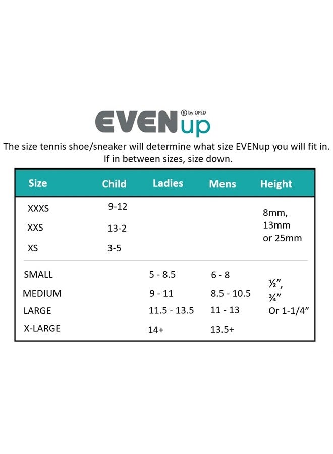 EVENup The Authentic Shoe Balancer Size Medium for use with Walking Boot or Leg Length Discrepancy. Improves Your gait Using a Variety of Height adjustments. Black - Image 4