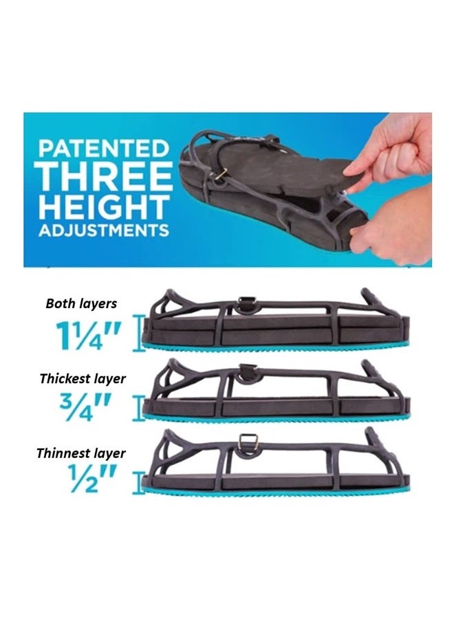 EVENup The Authentic Shoe Balancer Size Medium for use with Walking Boot or Leg Length Discrepancy. Improves Your gait Using a Variety of Height adjustments. Black - Image 3