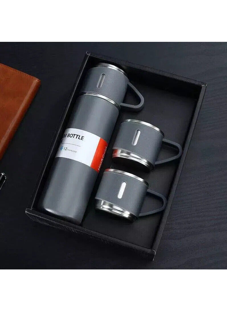Grey 500ml Stainless Steel Vacuum Insulated Coffee Tumbler Double Layered for Travel, Business, or as a Water Bottle on Business Trips - Image 1