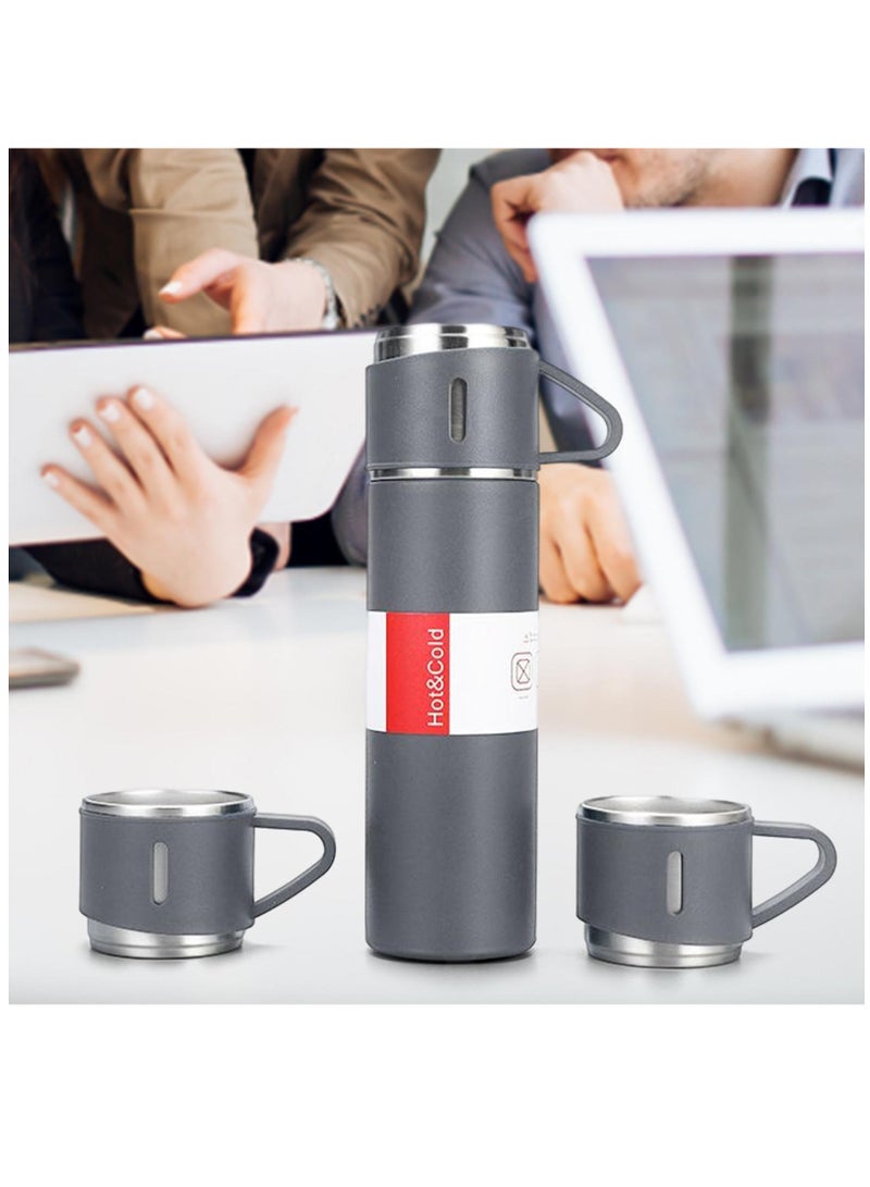 Grey 500ml Stainless Steel Vacuum Insulated Coffee Tumbler Double Layered for Travel, Business, or as a Water Bottle on Business Trips - Image 2