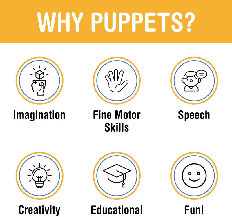 Silly Puppets 14" Amy Hand Puppet - Peach Girl with Removable Clothes - Image 4