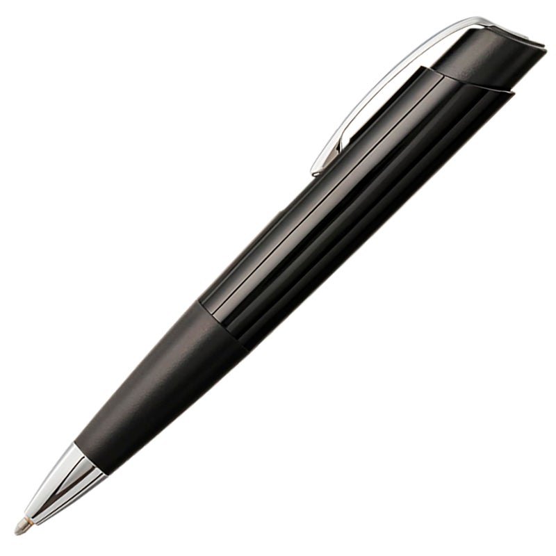 Fisher Space Pen Shiny Black Eclipse Pen, Pressurized Ballpoint Pen, Writes Upside Down and in Extreme Temperatures, Smooth Black Ink, Medium Point, Pocket Clip - Image 1